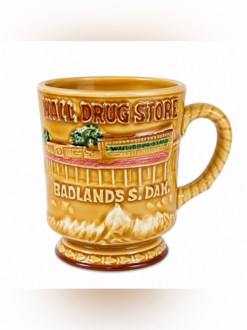 Wall Drug Store ceramic souvenir mug from Badlands, South Dakota Vintage
